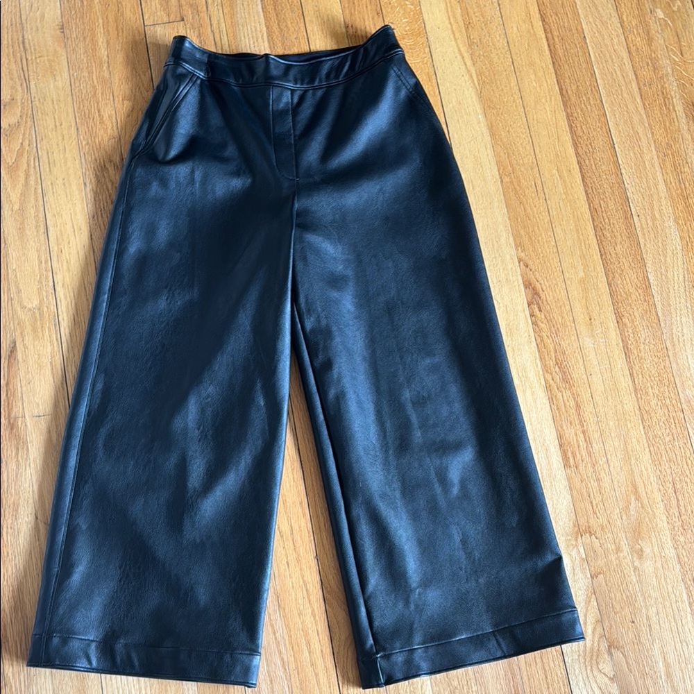 SPANX French Rib Wide Leg Pant - Very Black